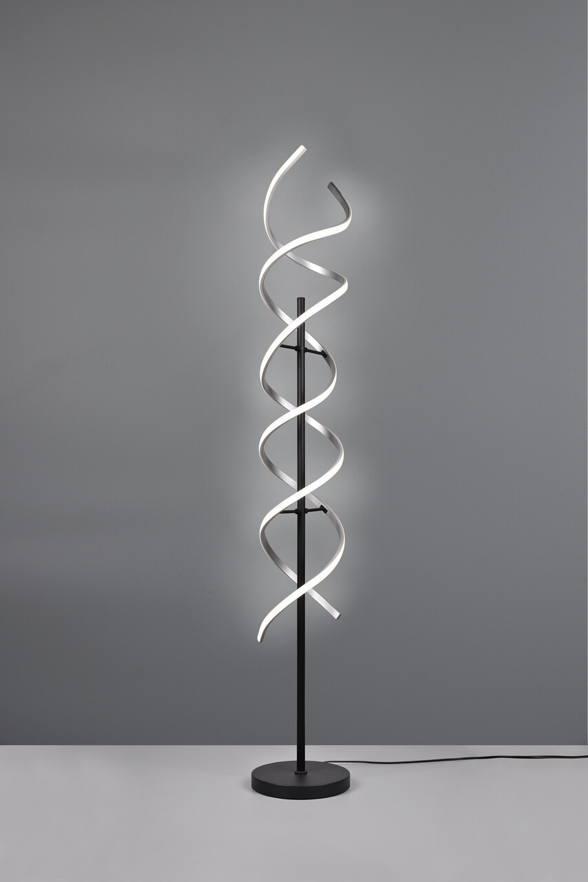 Lampadar Sequence, TRIO, 23x150 cm, 32W, 1x SMD, aluminiu, negru/argintiu lucios - imagine 7